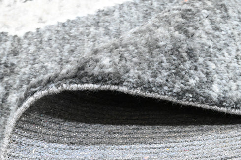 8 X 10 Ft High Pile Charcoal and Grey Contemporary Style Indian Rug, Fine Hand Knotted Floor Rug #Home Decor #WoolRug #LivingAreaRug #AbstractRug - 100%HANDMADERUG