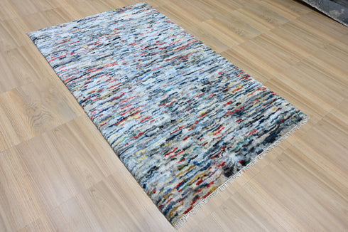 5 X 8 Ft High Pile Contemporary Style Indian Rug, Fine Hand Knotted Floor Rug #Home Decor #WoolRug #LivingAreaRug #AbstractRug - 100%HANDMADERUG