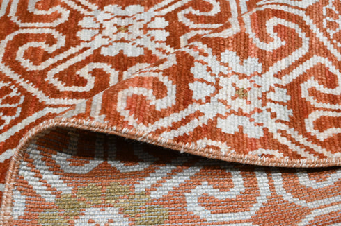 8 x 10 Ft Indian Hand Knotted Abstract Pattern Design Area Rug #WoolRug Home Decor