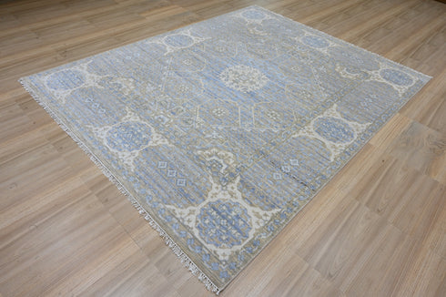 8 X 10 Ft Indian Hand Knotted Contemporary Style Mamluks Indoor Area Rug #WoolRug #LivingRug #RoomRug Home Decor