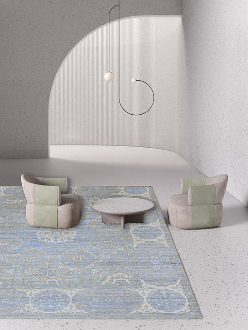 8 X 10 Ft Indian Hand Knotted Contemporary Style Mamluks Indoor Area Rug #WoolRug #LivingRug #RoomRug Home Decor