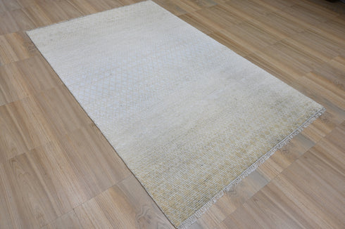 6 X 9 Ft Handmade Rug, Hand Knotted Floor Area Rug, Abstract Rug, Contemporary Design Rug, Indoor Bedroom Rug Home Decor