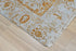 6x9 Light Grey and Gold with High and Low Design Traditional Oriental Area Rug