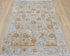 6x9 Light Grey and Gold with High and Low Design Traditional Oriental Area Rug