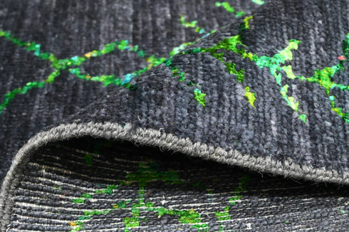 9 X 12 Ft Indoor Area Rug, Abstract Design Rug, Indian Hand Knotted Rug, Oriental Rug, Living Floor Rug Home Decor