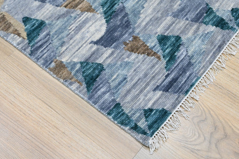 8 X 10 Indian Hand Knotted Multi Color Abstract Pattern Design Area Rug #WoolRug Home Decor