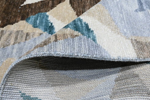 8 X 10 Indian Hand Knotted Multi Color Abstract Pattern Design Area Rug #WoolRug Home Decor