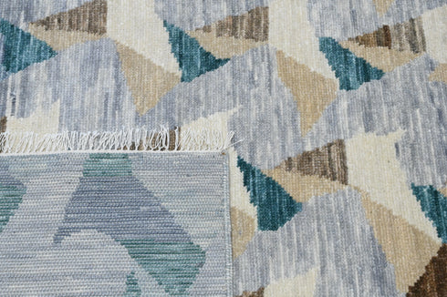 8 X 10 Indian Hand Knotted Multi Color Abstract Pattern Design Area Rug #WoolRug Home Decor