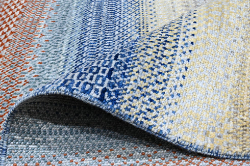 10 X 14 Feet Multi Color Indian Hand Knotted Contemporary Area Rug #FloorRug #LivingAreaRug #OrientalRug