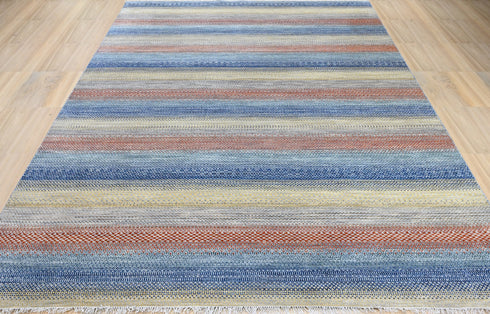 10 X 14 Feet Multi Color Indian Hand Knotted Contemporary Area Rug #FloorRug #LivingAreaRug #OrientalRug
