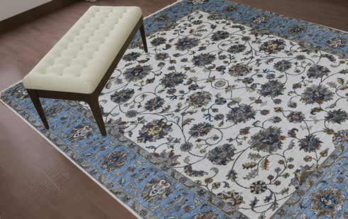 8 X 10 Ft Wool Area Rug, Hand Knot Rug, Indoor Floor Covering Rug, Contemporary Rug, Indian Handmade Carpet Home Decor