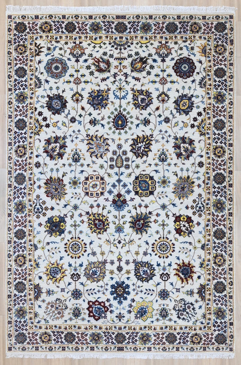 6 X 9 Ft Hand Knotted Area Rug, Floral Pattern Rug, Designer Rug, Indian Rug - Indian Art Home Decor