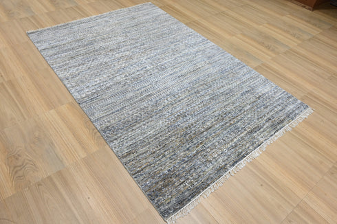 6 X 9 Ft Indian Hand Knotted Contemporary Indoor Area Rug #WoolRug #Grey Color Rug #LivingRug Home Decor - 100%HANDMADERUG
