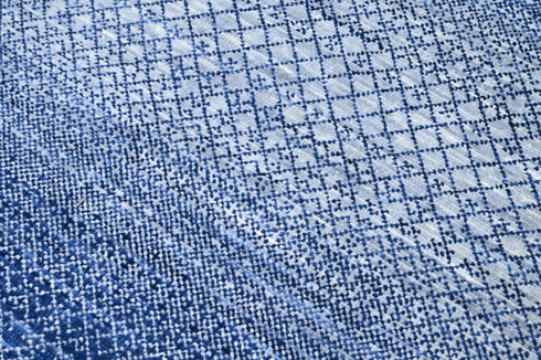 4 X 6 Ft Indian Hand Knotted Blue and Beige Contemporary Indoor Floor Area Rug #WoolRug #IndoorRug #LivingRoomRug #LoomtoRoom