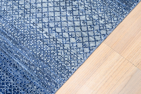 4 X 6 Ft Indian Hand Knotted Blue and Beige Contemporary Indoor Floor Area Rug #WoolRug #IndoorRug #LivingRoomRug #LoomtoRoom