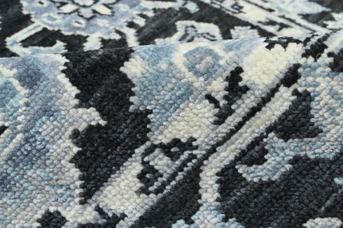 6 X 9 Ft Indian Hand Knotted Charcoal Color Contemporary Oushak Area Rug Home Decor