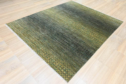 8 X 10 ft. Indian Hand Knotted Contemporary Abstract Design Floor Area Rug #IndoorRug #WoolRug #LuxuryRug