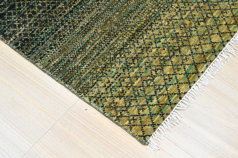 8 X 10 ft. Indian Hand Knotted Contemporary Abstract Design Floor Area Rug #IndoorRug #WoolRug #LuxuryRug