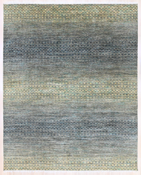8 X 10 ft. Indian Hand Knotted Contemporary Abstract Design Floor Area Rug #IndoorRug #WoolRug #LuxuryRug