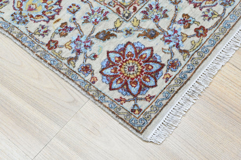 6 X 9 Ft Hand Knotted Multi Color Area Rug, Contemporary Design Rug, 6 X 9 Abstract Design Rug, Indian Rug - Indian Art Home Decor