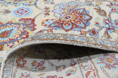 6 X 9 Ft Hand Knotted Multi Color Area Rug, Contemporary Design Rug, 6 X 9 Abstract Design Rug, Indian Rug - Indian Art Home Decor