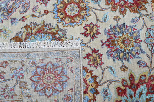 6 X 9 Ft Hand Knotted Multi Color Area Rug, Contemporary Design Rug, 6 X 9 Abstract Design Rug, Indian Rug - Indian Art Home Decor