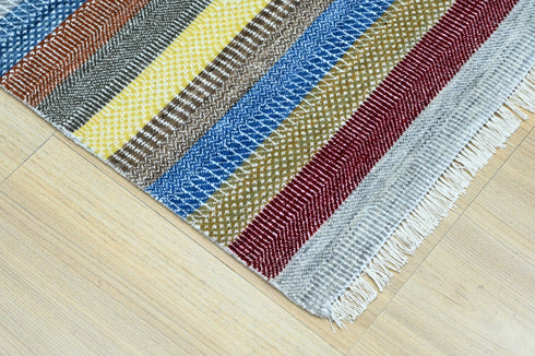 8 X 10 Feet Multi Color Wool Area Rug, Hand Knot Rug, Indoor Floor Covering Rug, Contemporary Rug, Indian Handmade Carpet Home Decor