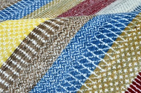 8 X 10 Feet Multi Color Wool Area Rug, Hand Knot Rug, Indoor Floor Covering Rug, Contemporary Rug, Indian Handmade Carpet Home Decor