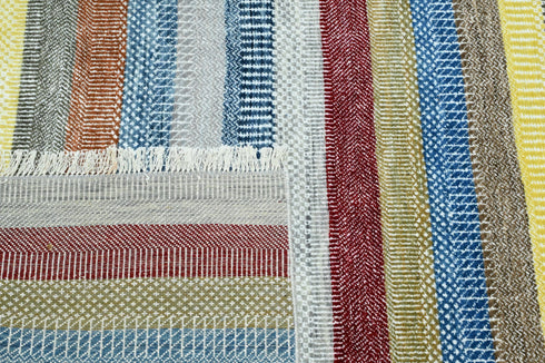 8 X 10 Feet Multi Color Wool Area Rug, Hand Knot Rug, Indoor Floor Covering Rug, Contemporary Rug, Indian Handmade Carpet Home Decor