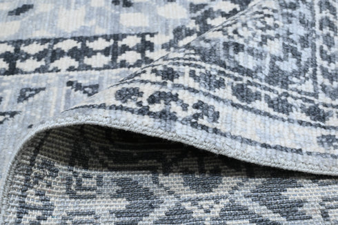 8 X 10 Ft Soft Colors Hand Woven Char & Beige Area Rug Mamluks Indoor Area Rug