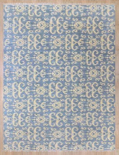 9 X 12 Ft Indoor Area Rug, Abstract Design Rug, Indian Hand Knotted Rug, Oriental Rug, Living Floor Rug Home Decor