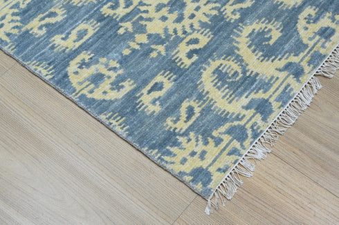 9 X 12 Ft Indoor Area Rug, Abstract Design Rug, Indian Hand Knotted Rug, Oriental Rug, Living Floor Rug Home Decor