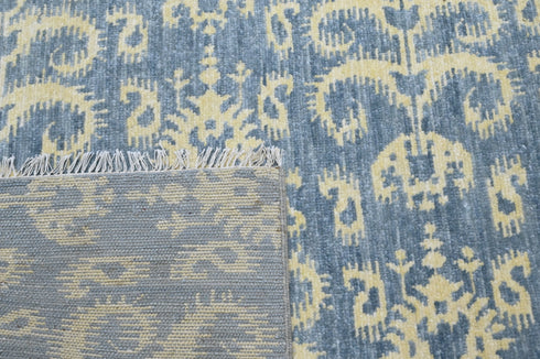 9 X 12 Ft Indoor Area Rug, Abstract Design Rug, Indian Hand Knotted Rug, Oriental Rug, Living Floor Rug Home Decor