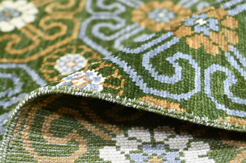 6 X 9 Ft Flower Design Indian Hand Knotted Contemporary Area Rug Home Decor #100%HandMadeRug #OrientalRug #IndoorRoomRug