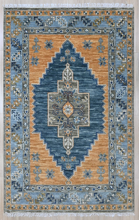 4 X 6 Ft Indian Hand Knotted Contemporary Oushak Area Rug Home Decor