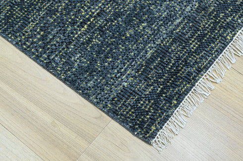 6 X 9 Ft Indian Hand Knotted Contemporary Charcoal Color Indoor Area Rug #WoolRug #LivingRug Home Decor - 100%HANDMADERUG