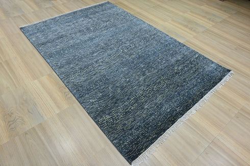6 X 9 Ft Indian Hand Knotted Contemporary Charcoal Color Indoor Area Rug #WoolRug #LivingRug Home Decor - 100%HANDMADERUG