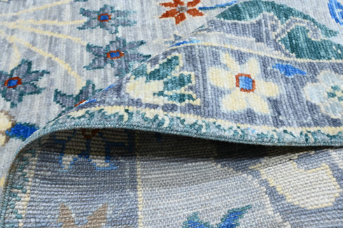 8 X 10 Feet Wool Area Rug, Hand Knot Oushak Rug, Indoor Floor Covering Rug, Contemporary Rug, Indian Handmade Carpet Home Decor