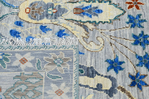 8 X 10 Feet Wool Area Rug, Hand Knot Oushak Rug, Indoor Floor Covering Rug, Contemporary Rug, Indian Handmade Carpet Home Decor