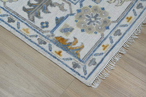 9 X 12 Ft Indoor Area Rug, Abstract Design Rug, Indian Hand Knotted Rug, Oriental Rug, Living Floor Rug Home Decor