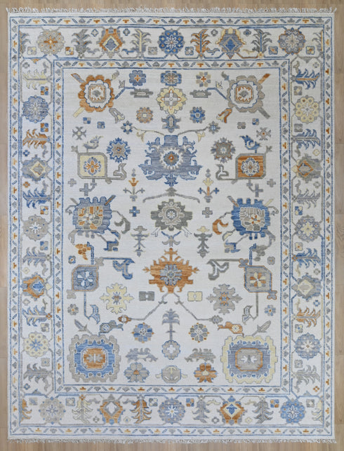 9 X 12 Ft Indoor Area Rug, Abstract Design Rug, Indian Hand Knotted Rug, Oriental Rug, Living Floor Rug Home Decor