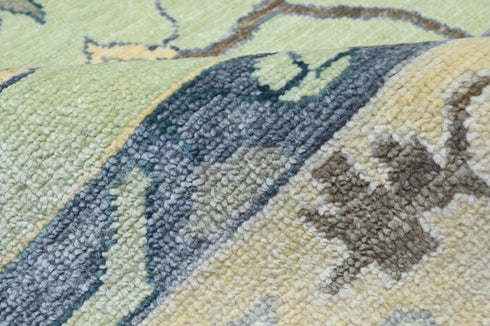 10 X 14 Ft Indian Hand Knotted Oushak Design Oriental Area Rug #IndoorRug #LOOMTOROOM #100%HANDMADERUG