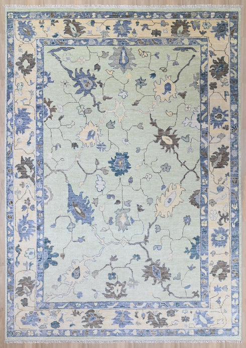 10 X 14 Ft Indian Hand Knotted Oushak Design Oriental Area Rug #IndoorRug #LOOMTOROOM #100%HANDMADERUG