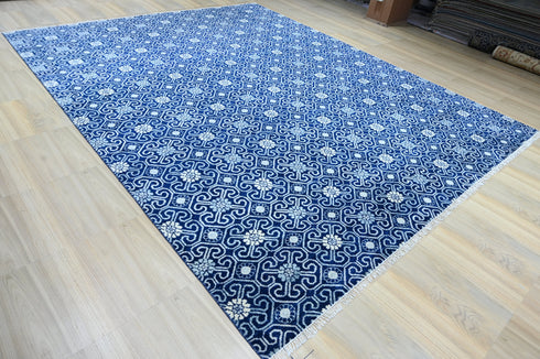 12 x 15 Ft Indian Hand Knotted Oversize Contemporary Style #Wool Area Rug #PatternRug #AbstractFloorRug #IndoorRug