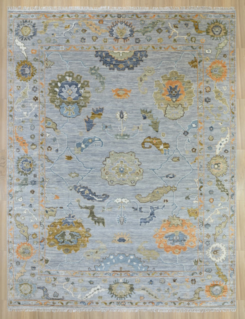 9 X 12 Ft Indoor Area Rug, Abstract Design Rug, Indian Hand Knotted Rug, Oriental Rug, Living Floor Rug Home Decor