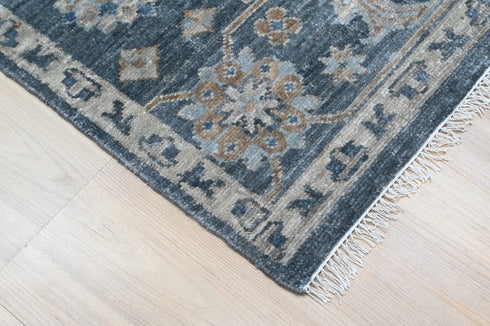 9 X 12 Ft Indoor Area Rug, Abstract Design Rug, Indian Hand Knotted Oushak Rug, Oriental Rug, Living Floor Rug Home Decor
