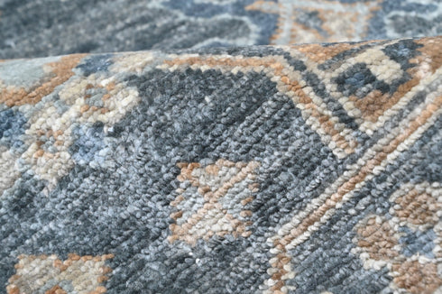 9 X 12 Ft Indoor Area Rug, Abstract Design Rug, Indian Hand Knotted Oushak Rug, Oriental Rug, Living Floor Rug Home Decor