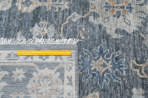 9 X 12 Ft Indoor Area Rug, Abstract Design Rug, Indian Hand Knotted Oushak Rug, Oriental Rug, Living Floor Rug Home Decor