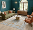 6x9 Light Grey and Gold with High and Low Design Traditional Oriental Area Rug