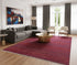 Deep Burgundy Textured 6x9 ft Area Rug - Modern Hand-Knotted Luxury Living Room Carpet